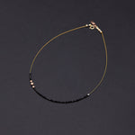 Invisible 2mm black spinel necklace - fasfas