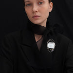 Glass opalite geometric brooch - fasfas