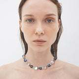 Two-way synthetic moonstone necklace - fasfas