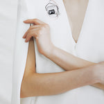 Onyx geometric brooch - fasfas