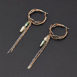 Green opal crystal earrings - fasfas