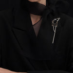 Onyx theoria brooch noir - fasfas