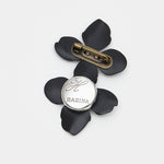 Fleur twin brooch black - fasfas
