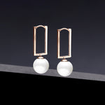 12mm pearl square hoop earrings - fasfas