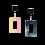 Square funky dramatique earrings(clip-on earrings) - fasfas