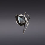 Dancing objet No.19 duo petit brooch noir - fasfas