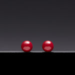 10mm red pearl core earrings(clip-on earrings) - fasfas