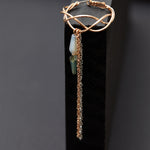 Green opal crystal earrings - fasfas