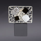 Druzy agate modernity brooch grey - fasfas