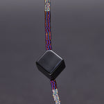 Heart-scouring tear neckpiece matte purple - fasfas