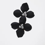 Fleur twin brooch black - fasfas