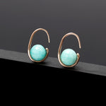 Amazonite oval hoop earrings - fasfas