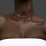 Invisible 2mm ruby necklace - fasfas
