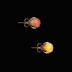 8mm mookaite earrings(clip-on-option) - fasfas