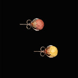 8mm mookaite earrings(clip-on-option) - fasfas
