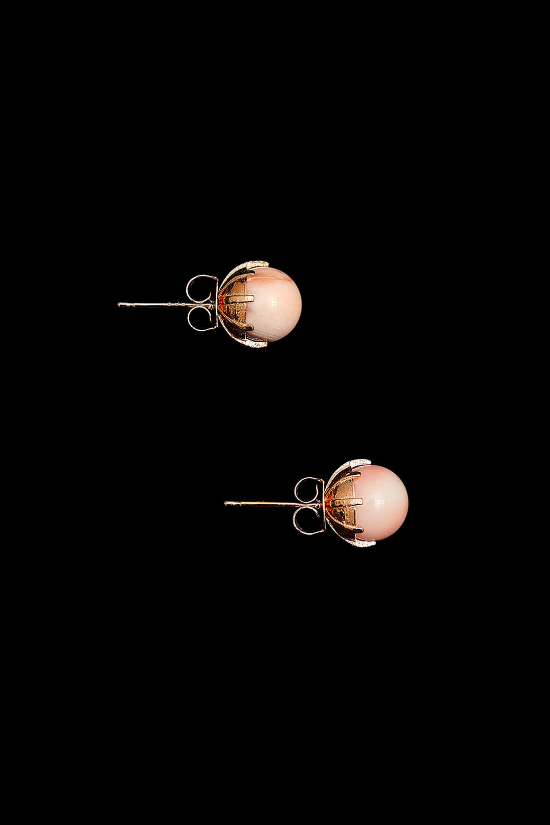 8mm pink botswana earrings(clip-on-option) - fasfas