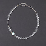 Crystal quaztz necklace (8mm) - fasfas