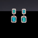 Radiant opal earrigns transparent blue(clip-on earrings) - fasfas