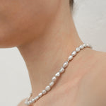 6.5mm grey freshwater pearl necklace - fasfas