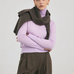 Super fine pullover lavender – italy merino wool 100% - fasfas