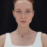 8mm green jade core earrings(clip-on–option) - fasfas