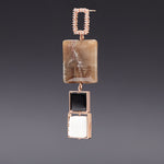 Petrified wood dramatique earrings - fasfas