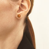 8mm sandstone earrings(clip-on-option) - fasfas