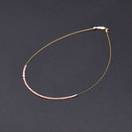 Invisible 2mm pink coral necklace - fasfas