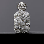 15mm grey druzy agate earrings(clip-on-option) - fasfas