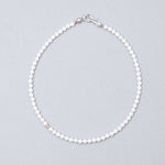 5mm texture white pearl necklace - fasfas