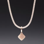 Diamond peachmoonsone necklace - fasfas