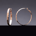 Hammer texture hoop earrings(3 colors) - fasfas