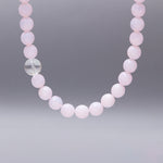 10mm pink opal necklace - fasfas