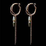Green opal crystal earrings - fasfas