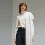 Italy cashmere 100% – basic handmade pullover ivory - fasfas