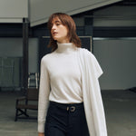 Italy cashmere 100% – basic handmade pullover ivory - fasfas