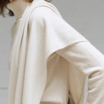 Italy cashmere 100% – basic handmade pullover ivory - fasfas