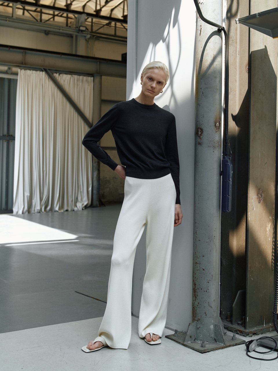 Silk cashmere pullover black - fasfas