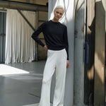 Silk cashmere pullover black - fasfas