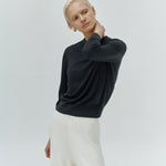 Silk cashmere pullover black - fasfas