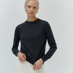 Silk cashmere pullover black - fasfas