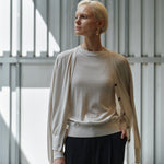 Silk cashmere pullover ivory - fasfas