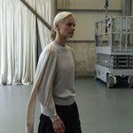 Silk cashmere pullover ivory - fasfas
