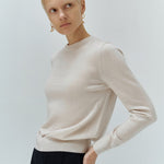 Silk cashmere pullover ivory - fasfas