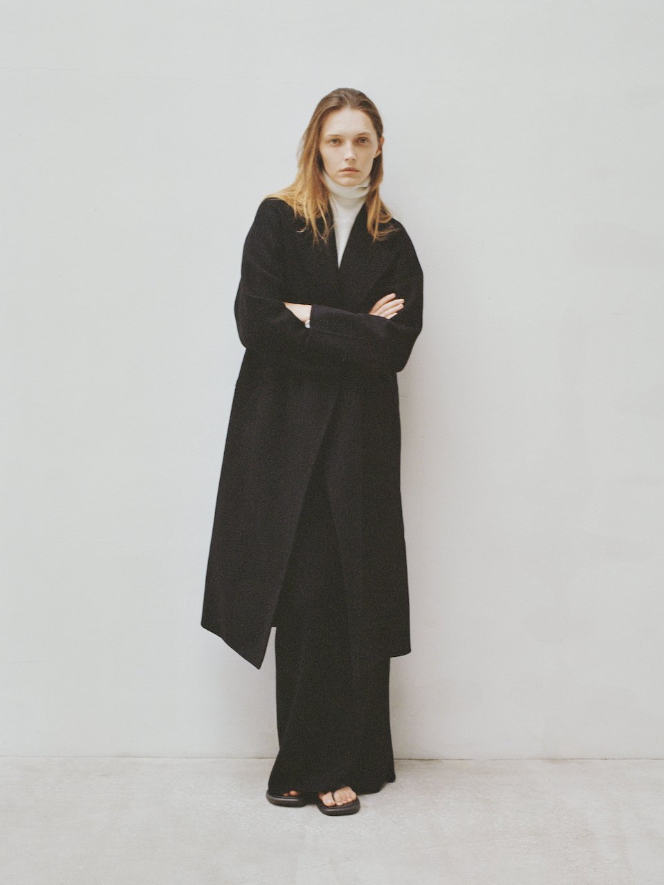 Super fine long skirt black – italy merino wool 100% - fasfas