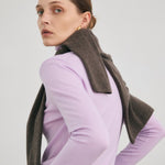 Super fine pullover lavender – italy merino wool 100% - fasfas