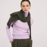Super fine pullover lavender – italy merino wool 100% - fasfas