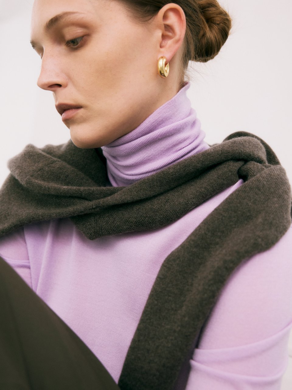 Super fine pullover lavender – italy merino wool 100% - fasfas